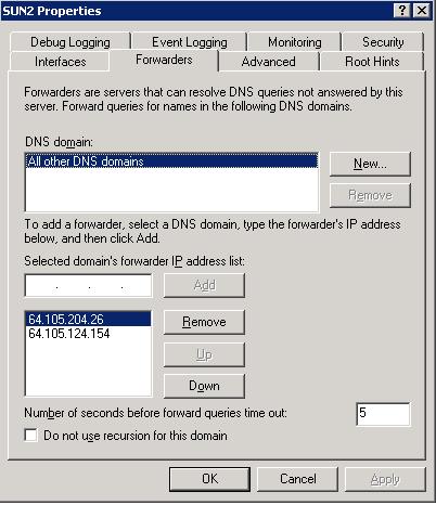 Setting Up Internal Dns Server Windows 2003